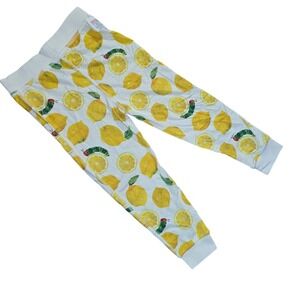 Nest Designs Kids Pajama Pants 2T 3T "The Very Hungry Caterpillar" Lemon Print
